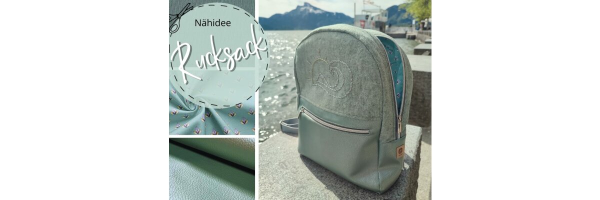 Nähidee: Rucksack aus Jacquard und Kunstleder - 