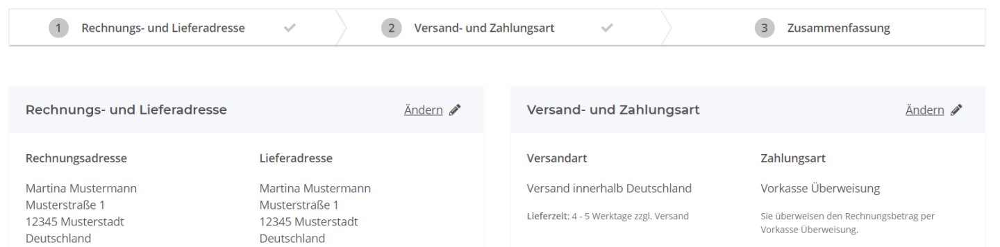 Checkout von Stoffe Tippel