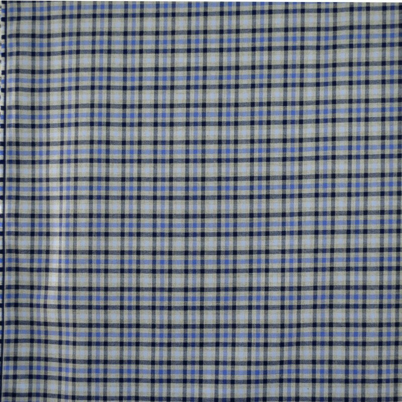 Flanellstoff blau schwarz kariert