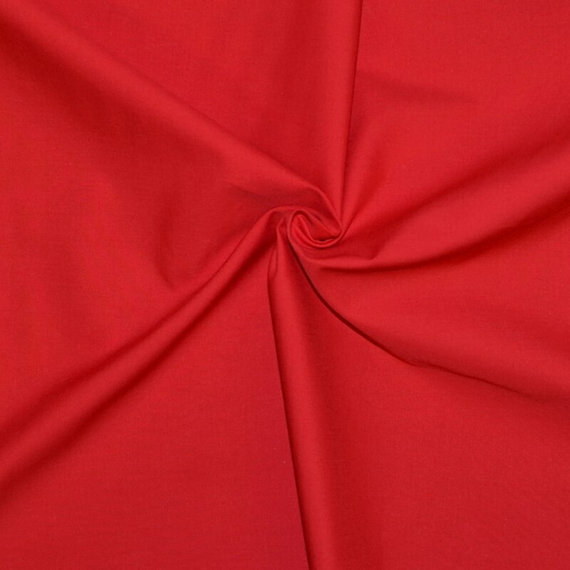 Popelin Gewebe in Rot