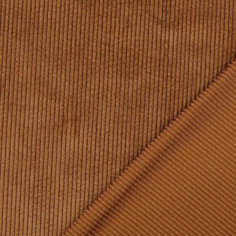 brauner Cordstoff mit Laengsrillen