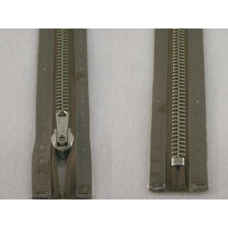 RV geschlossen/ 6 mm Metallprofil silber/ 16 cm/ mittelbraun