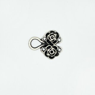 Trachtenschlie&szlig;e Rosen/ silber