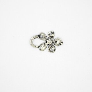 Trachtenschließe Blume 2/ silber