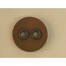 Modeknopf braun mit Metallknopfl&ouml;cher