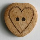 Trachtenknopf Holz Herz