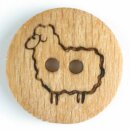 Trachtenknopf Holz Schaf