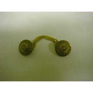 Miederknopf gold mit Kette