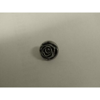 Knopf silber Rose