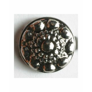 Trachtenknopf silber Blümchen