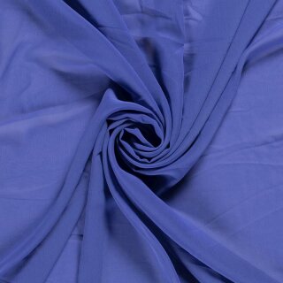 Chiffon - Stoff royalblau