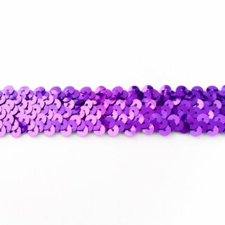 Paillettenborte elastisch breit/ lila