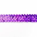 Paillettenborte elastisch breit/ lila