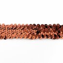 Paillettenborte elastisch breit/ braun