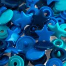 NF-Druckkn&ouml;pfe/ Color Snaps/ Stern/ 1,24 cm/ Mischung Blau