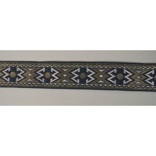 Jacquardborte Ethno silber/gold