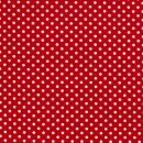 Baumwoll - Stoff Punkte 0,5 cm rot/wei&szlig;