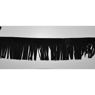 Lederfranse/ 3 cm/ schwarz