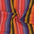 Poncho - Stoff Streifen breit Baumwolle