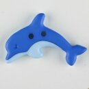 Kinderknopf Delphin blau