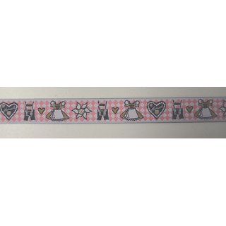 Webband Wiesen rosa