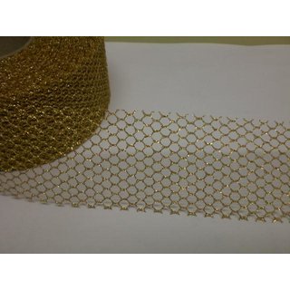 Tüll - Band schmal gold