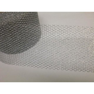 Tüll - Band breit silber