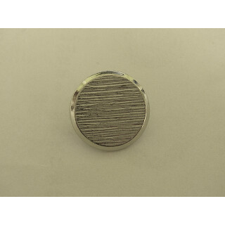 Metallknopf silber schraffiert 14 mm
