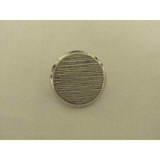 Metallknopf silber schraffiert 23 mm