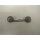 Miederknopf silber mit Kette 18 mm