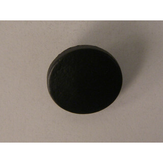 Modeknopf schwarz Leder glatt 23 mm