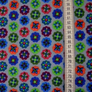 Softshell Blumen grau