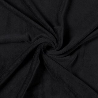 Plüschfleece 390 g/m schwarz