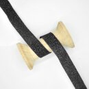 Schr&auml;gband Lurex schwarz/silber