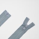 teilbarer Rei&szlig;verschluss Plastikprofil grau A 65 cm