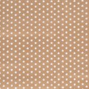 Baumwoll - Stoff Sterne beige/weiß