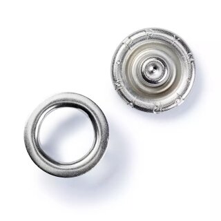 NF-Druckknöpfe/ Jersey/ Ring/ silber/ 10 mm