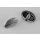 Metallknopf Struktur oval silber
