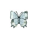 Applikation Schmetterling silber