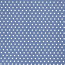 Baumwoll - Stoff Sterne jeansblau/weiß