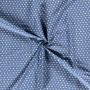 Baumwoll - Stoff Sterne jeansblau/wei&szlig;