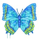 Applikation Schmetterling t&uuml;rkis