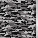 Baumwolldruck Camouflage grau