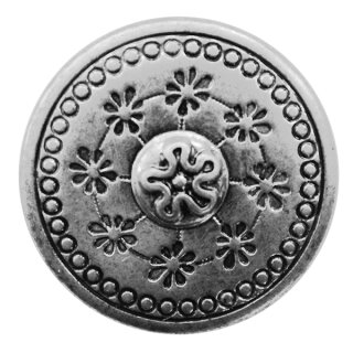 Trachtenkn&ouml;pfe Metall Blumenradl silber