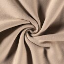 Baumwollfleece uni hellbeige