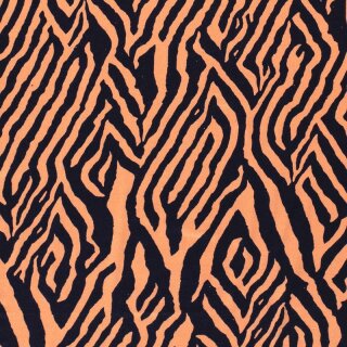 Viskosejersey Zebra Druck orange