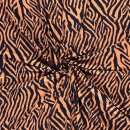 Viskosejersey Zebra Druck orange