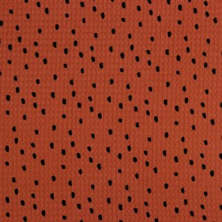 Waffelpique Pünktchen rot