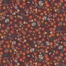 Baumwolldruck Herbst Blumen Digital
