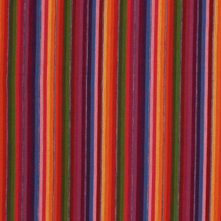 Poncho - Stoff Streifen bunt Baumwolle